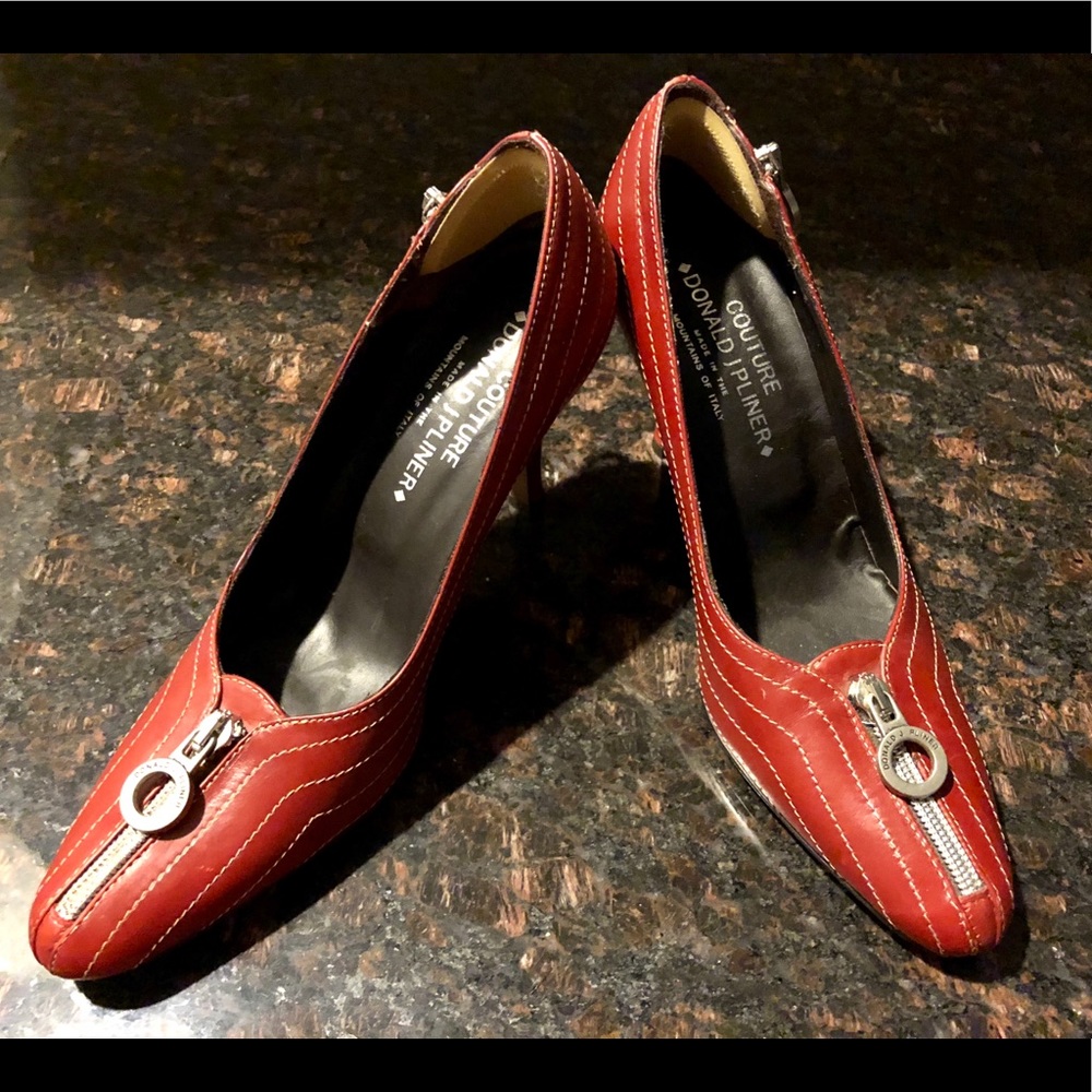 Donald J. Pliner Della Red Pump Stilettos
